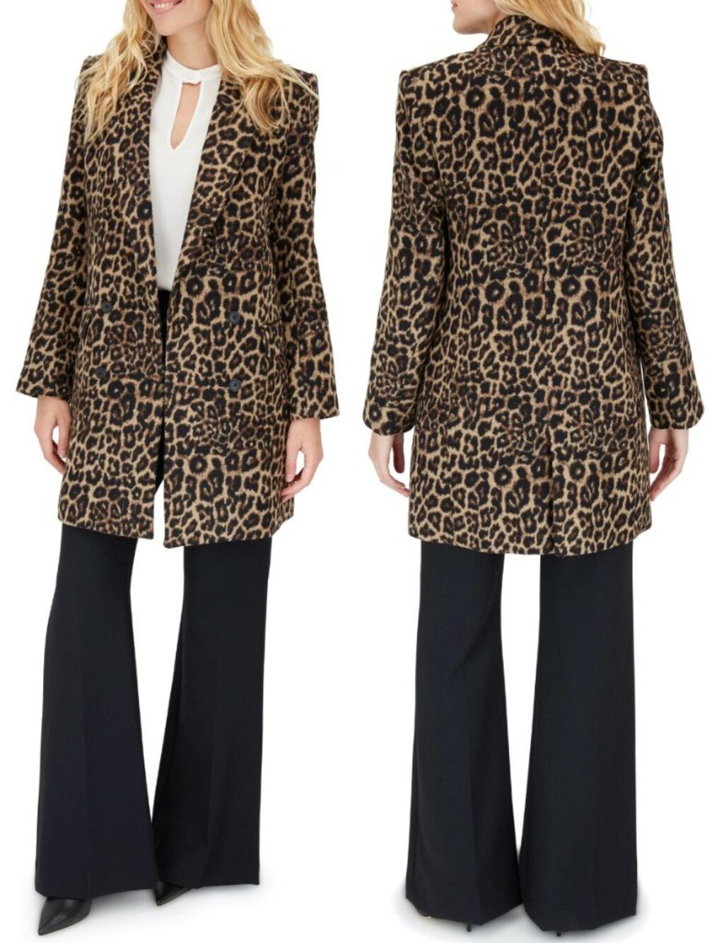 Veronica Beard Senna Coat Leopard Animal Print Dickey Jacket Size 2 - Picture 10 of 11
